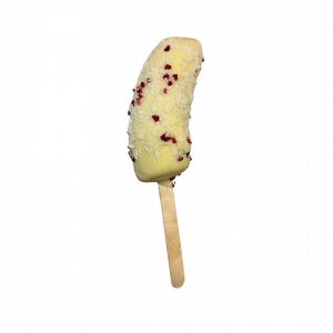Frozen Banana - Himbeer-Kokos Streusel