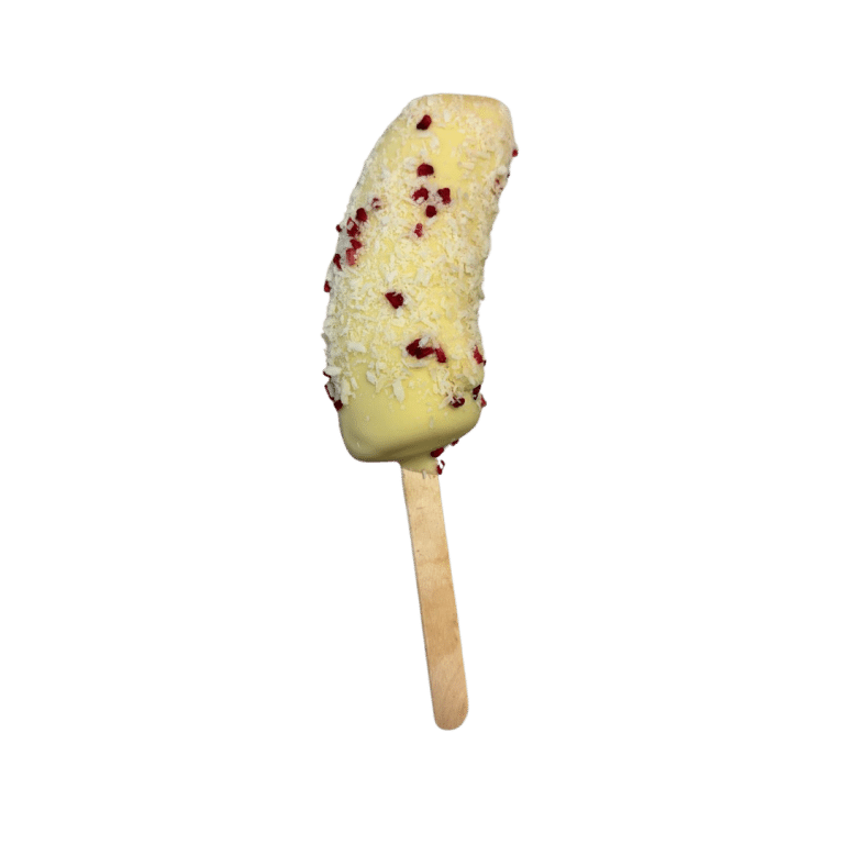 Frozen Banana - Himbeer-Kokos Streusel