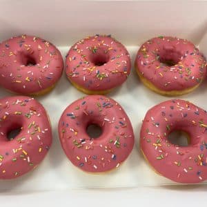 Pink Glazed Donuts - Simpsons Style