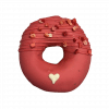Valentinstag Donut rot mit Erdbeerstreusel